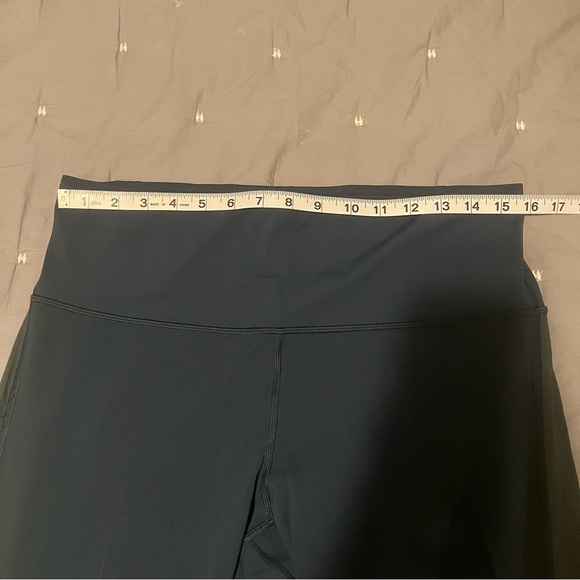 Lululemon Ready Set Go Crop Running Leggings  (21")Submarine Blue Size 12 - Picture 13 of 16
